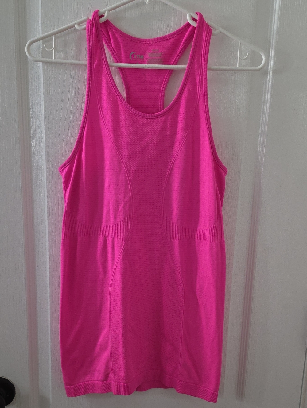 Seamless Racerback Sports Bra Tank - Hot Pink